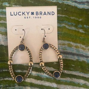 Lucky Brand - Navy Blue and Gold Earrings and Ring